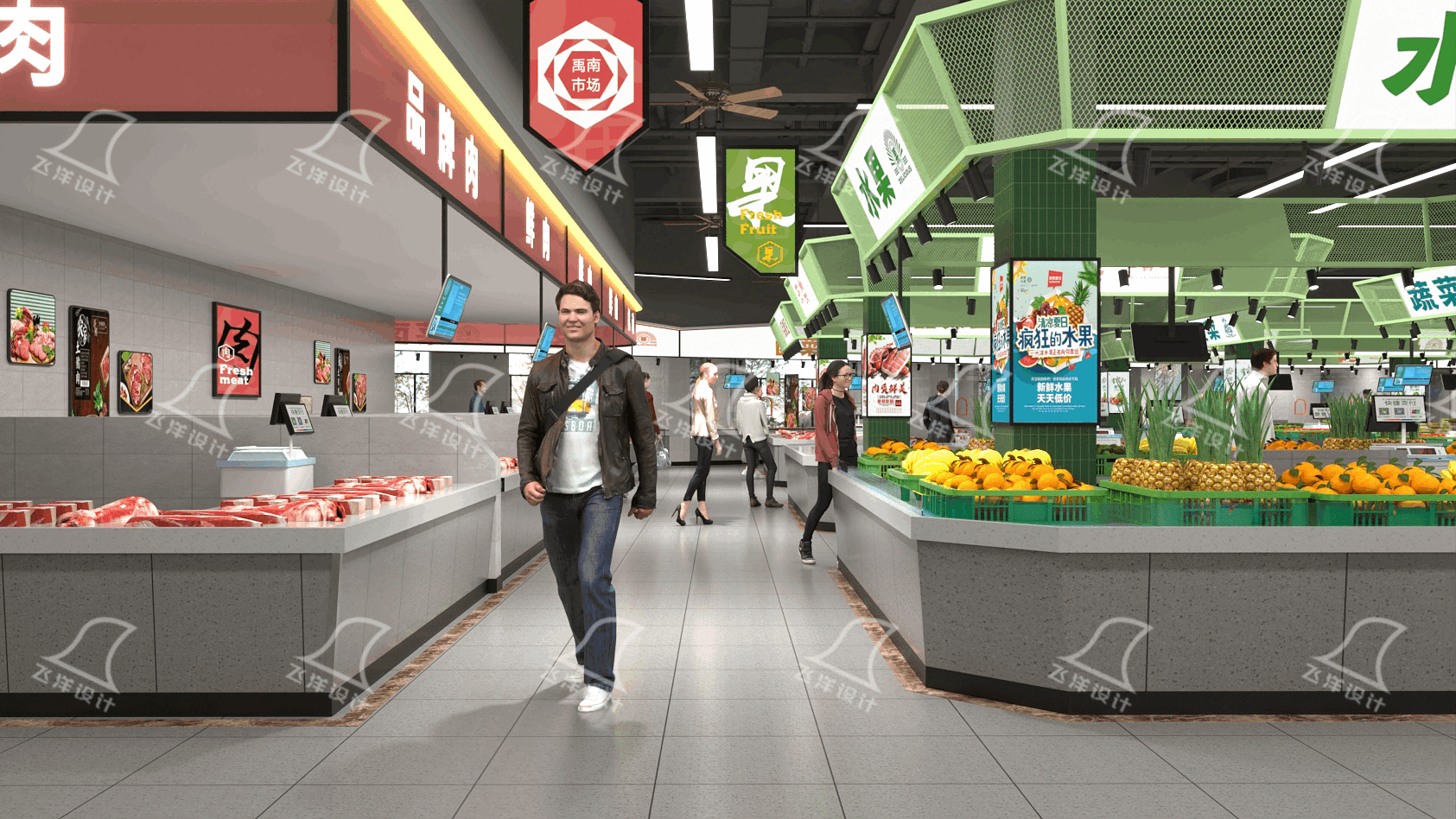 农贸市场设计效果图